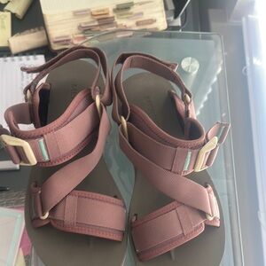 Merrell Brown and Pink Sandals with Modern Design